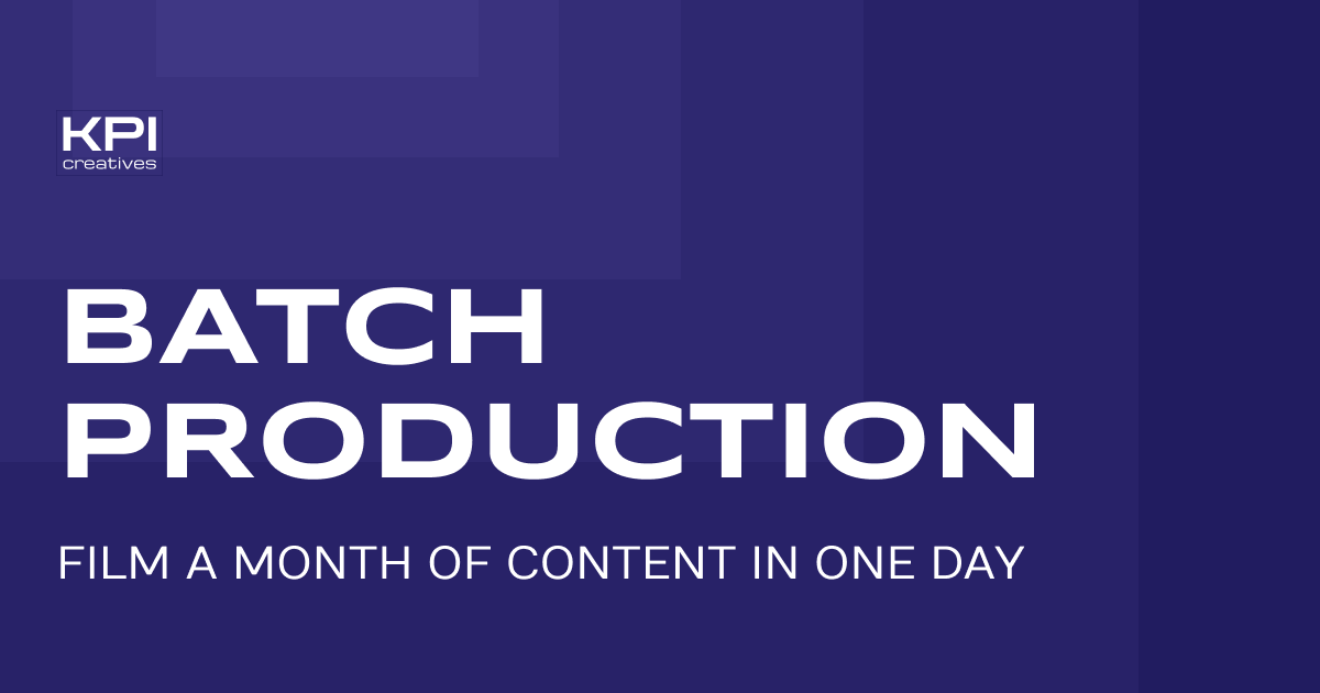 Film a month of content in one day